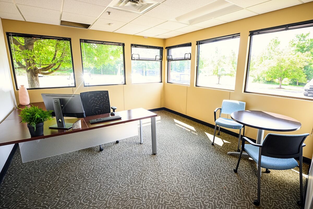 One of our private offices in Ann Arbor